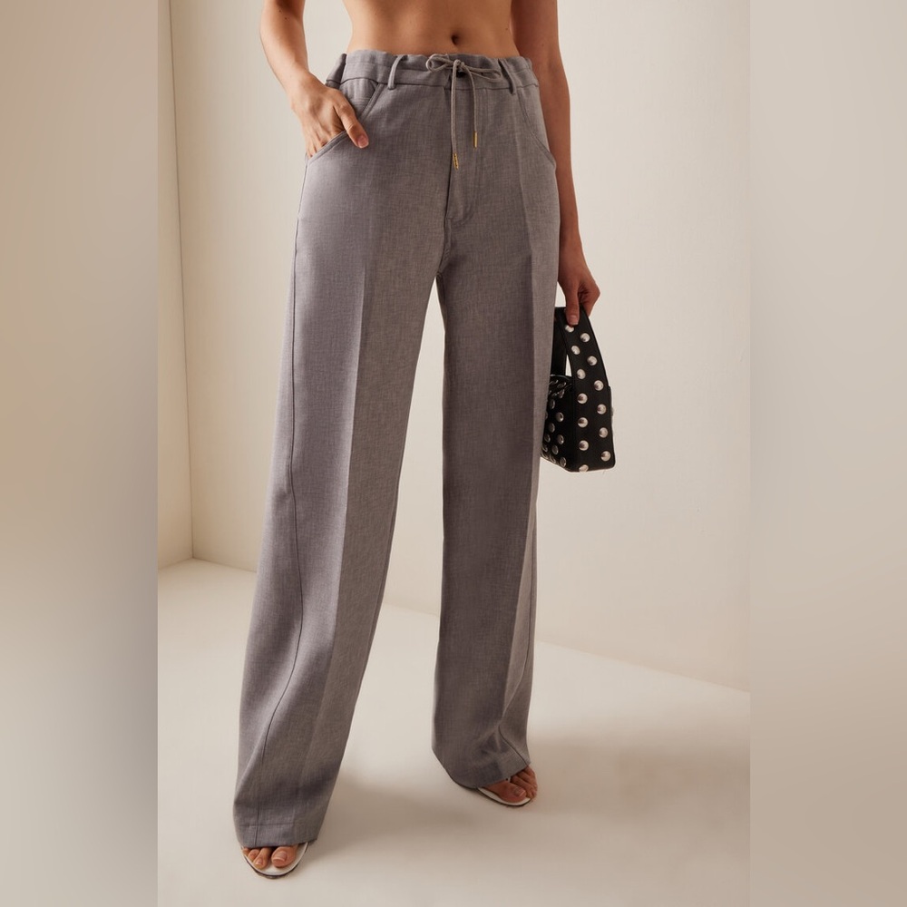 Darkpark Iris Paperbag-Waist Wide-Leg Pants, 26